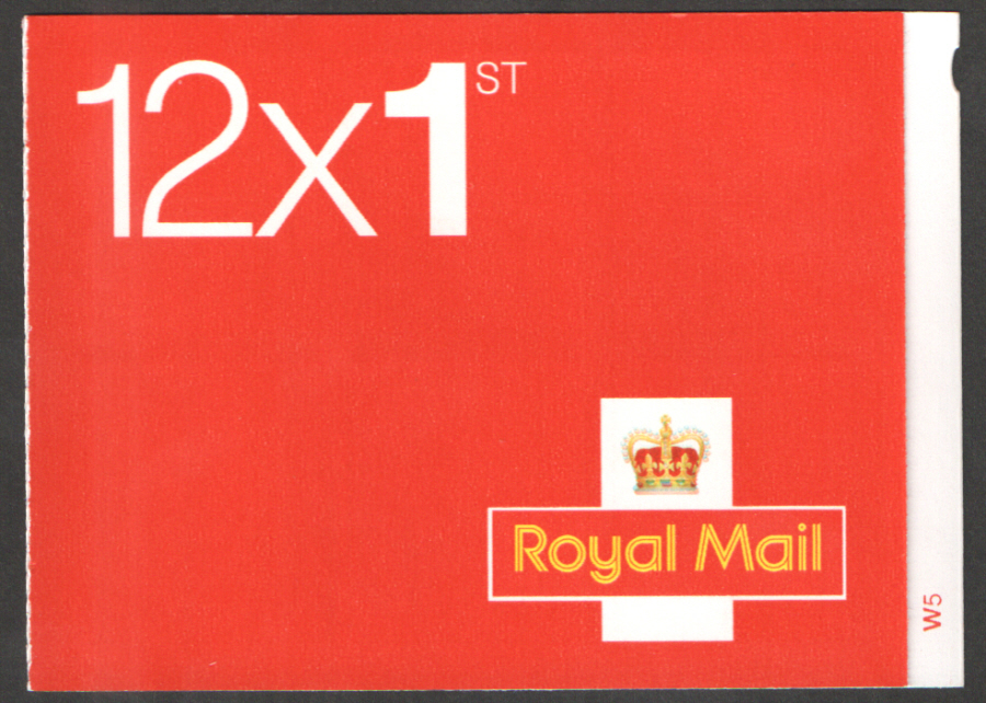 (image for) MF7 / SB1(22) Cyl W5 M12L / MTIL Walsall 12 x 1st Class Booklet - Click Image to Close